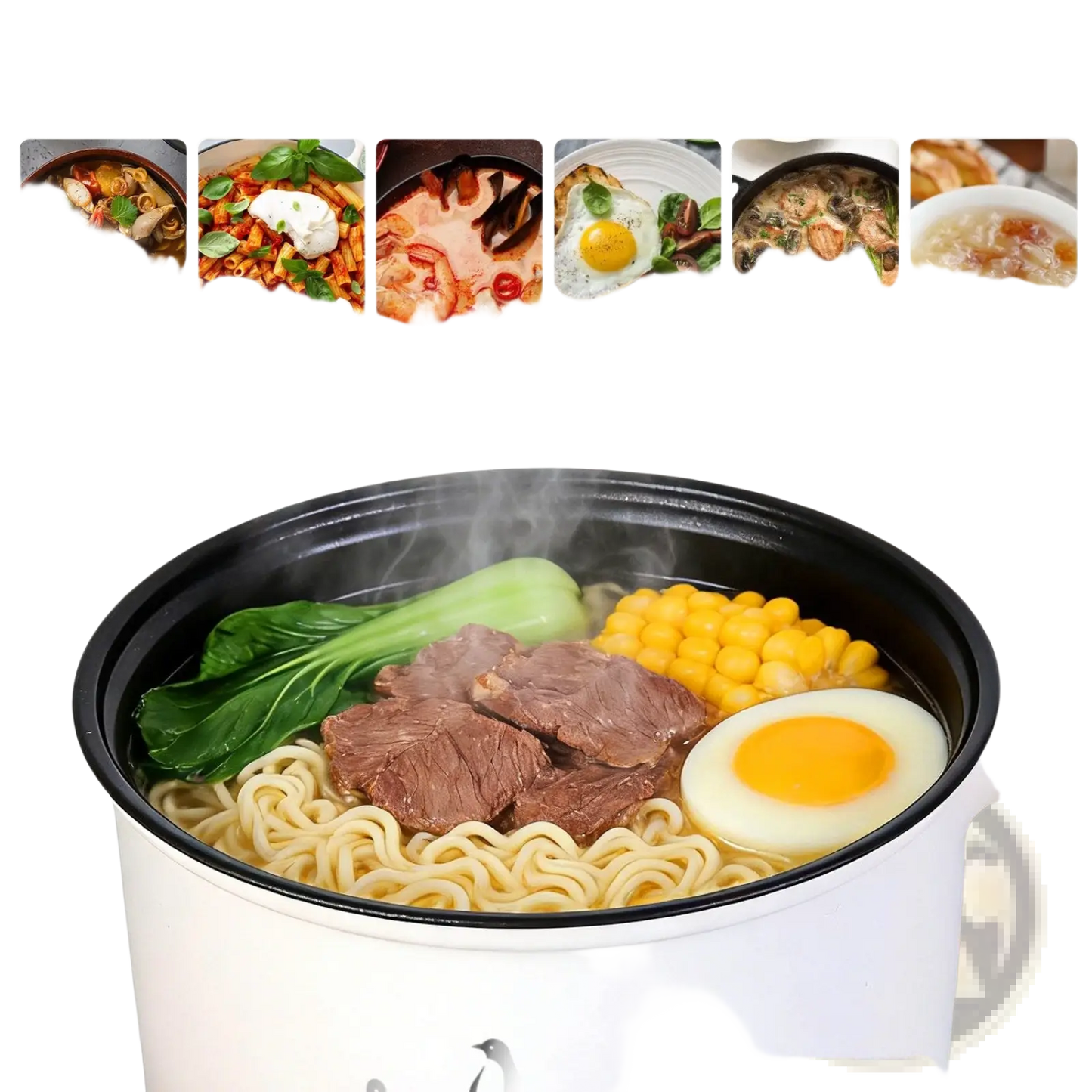 Electric Hot Pot with Steamer 1.8l Mini Rice Cooker