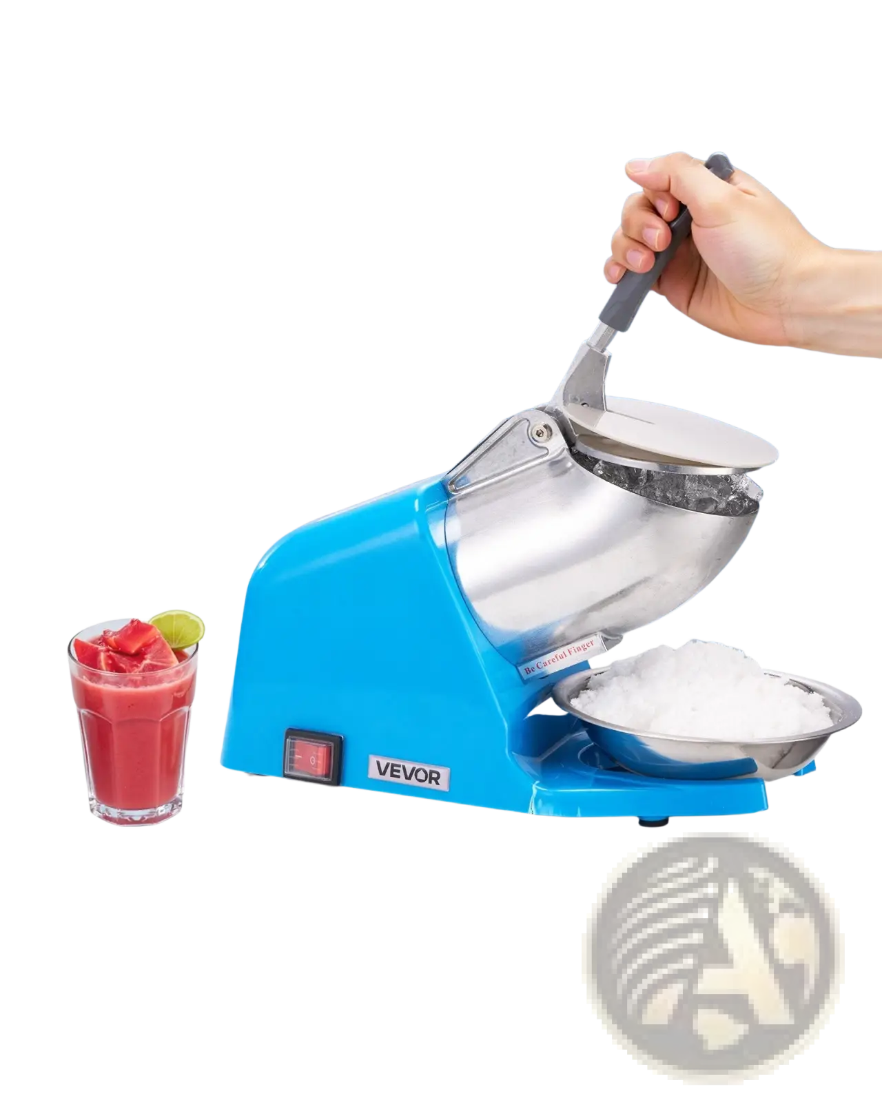 Electric Ice Crusher 286lbs/h Snow Cone Maker Blue