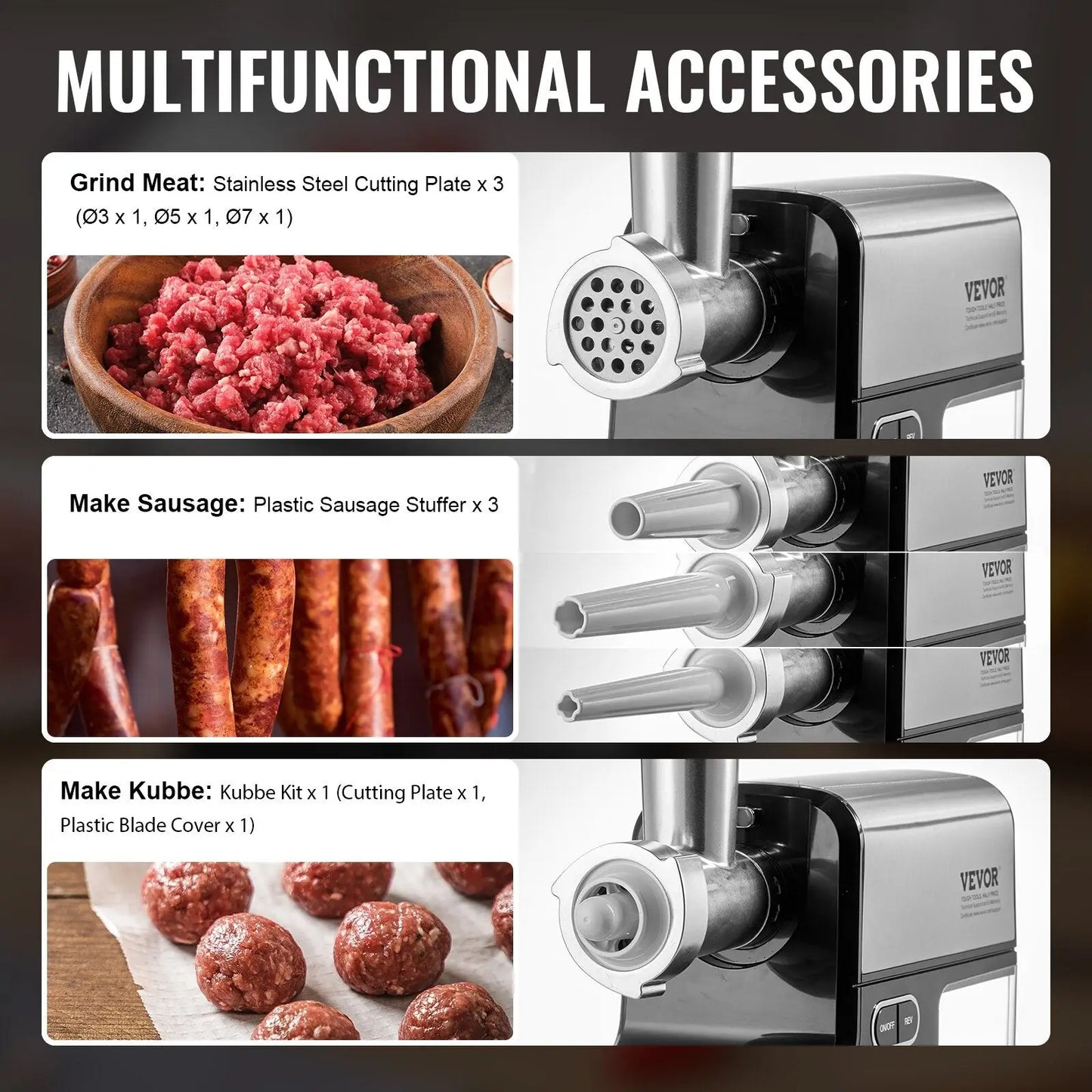 Electric Meat Grinder 500w Sausage Stuffer Maker 5# Size