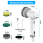 Electric Spin Scrubber Cordless Cleaning Brush with 4 Heads