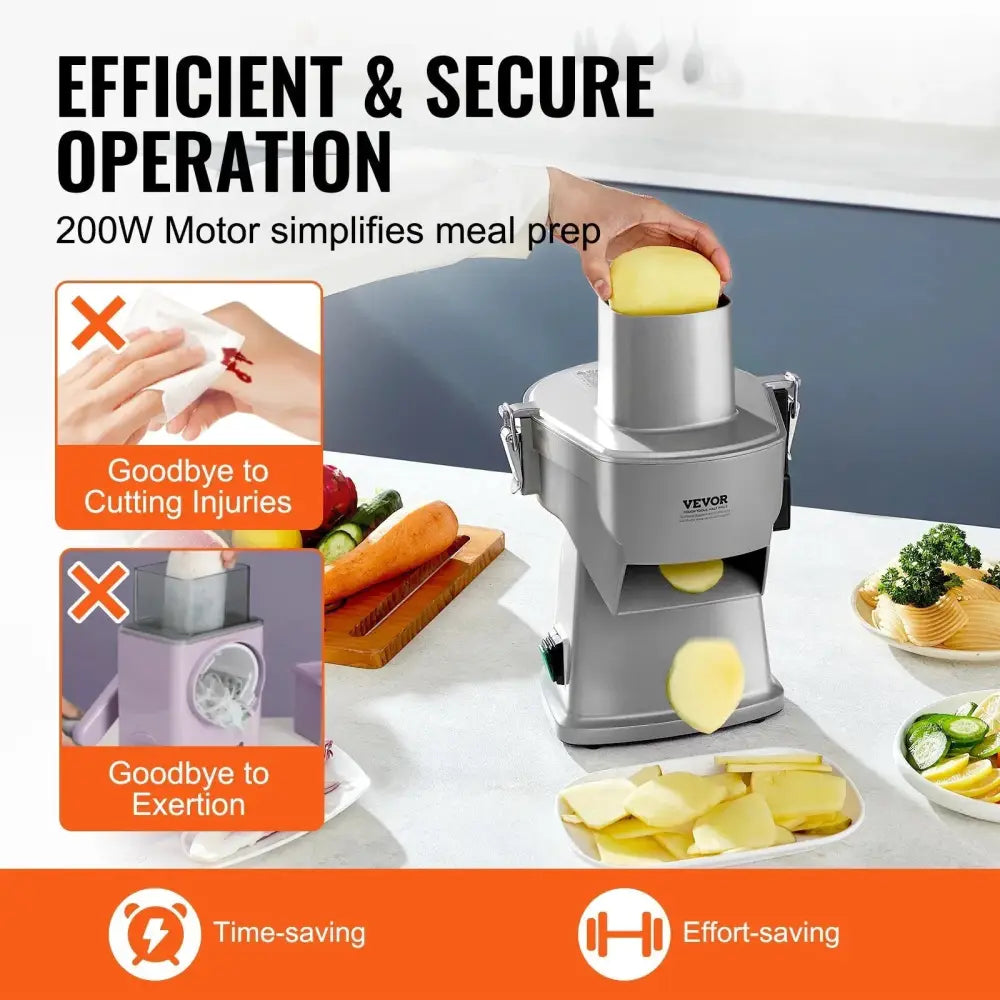 Vevor 200w Electric 4-in-1 Vegetable Slicer and Dicer