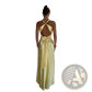 Elegant Backless Satin A-line Maxi Dress