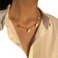 Elegant Butterfly Charm Choker Necklace in Gold and Silver