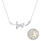 Elegant Cursive Love Pendant Necklace in Gold and Silver