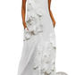Elegant Floral Lace Appliqué Sleeveless Maxi Dress