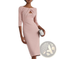 Elegant Knotted Neckline Slimming Midi Dress