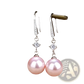 Elegant Pearl and Pave Diamond Drop Earrings