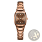 Elegant Rectangular Quartz Watch with Diamond Accents