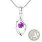 Elegant Zircon Twist Teardrop Pendant Necklace