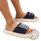 Embroidered Cat Cartoon Unisex Anti Slip Slide Slippers