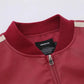Men's Embroidered Stand Collar Pu Leather Statement Jacket