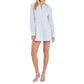 Vestido Mini Camisa English Factory Azul/Branco
