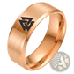 Engraved Valknut Viking Symbol Stainless Steel Band Ring
