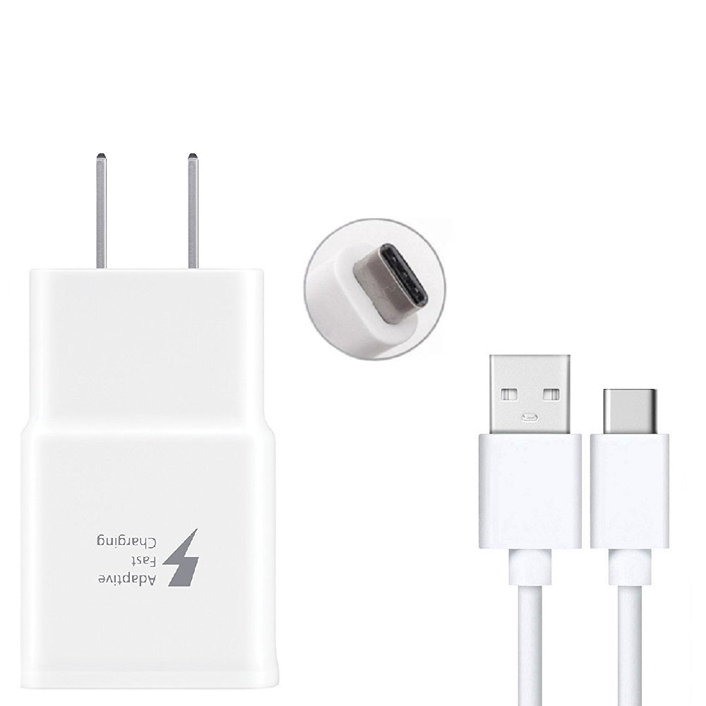 Carregador de viagem Samsung Adaptive Fast Charge com cabo USB para USB-C, preto (pacote de varejo)