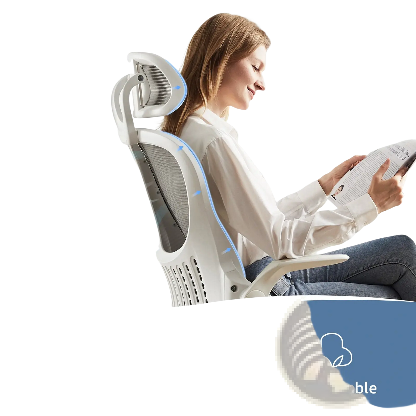 Ergonomic Mesh Office Chair with Flip Up Arms