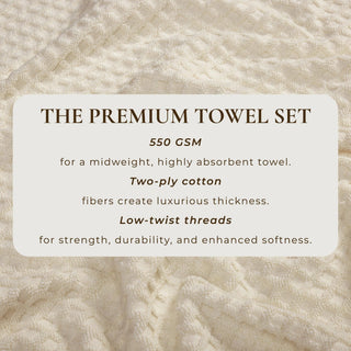 Cotton Diamond Waffle Weave Bath Towel Set - Grayson Collection
