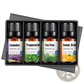 Essential Oil Set with Wooden Diffuser 4 Pack