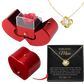 Eternal Rose Apple Jewelry Box with Hidden Necklace Drawer