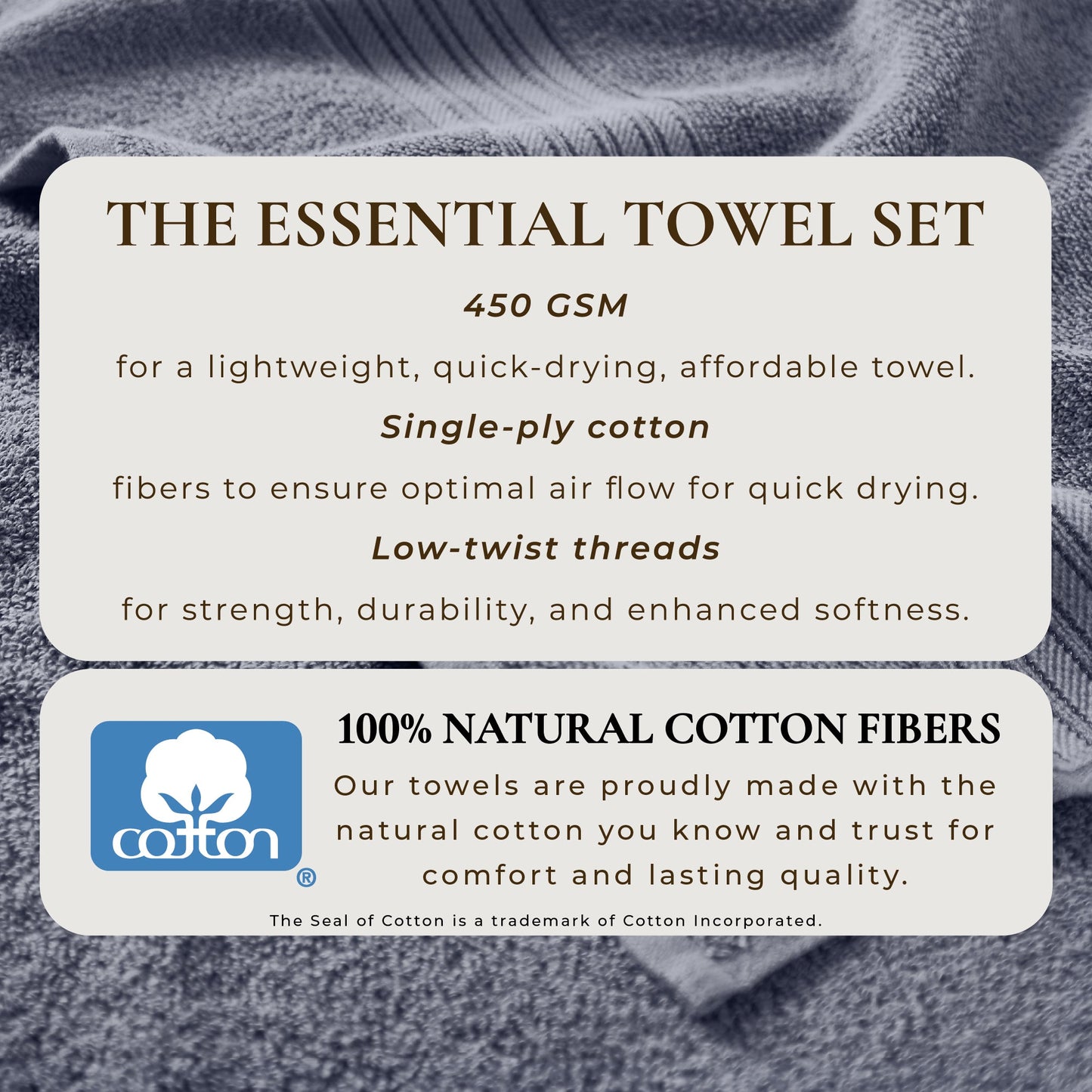 Cotton Terry Bath Towel Set - Cooper Collection