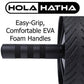 HolaHatha Exercício Fitness Abdominal Core Toner Treino Abdominal Single Ab Roller Wheel