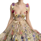 Exquisite 3d Floral Embroidered Sweetheart Tulle Prom Gown