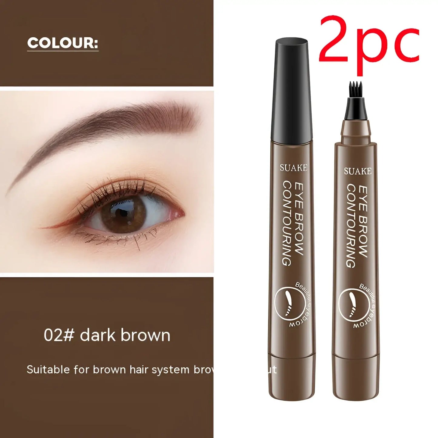 Eyebrow Pencil Waterproof Long Lasting 4 Claw Pen