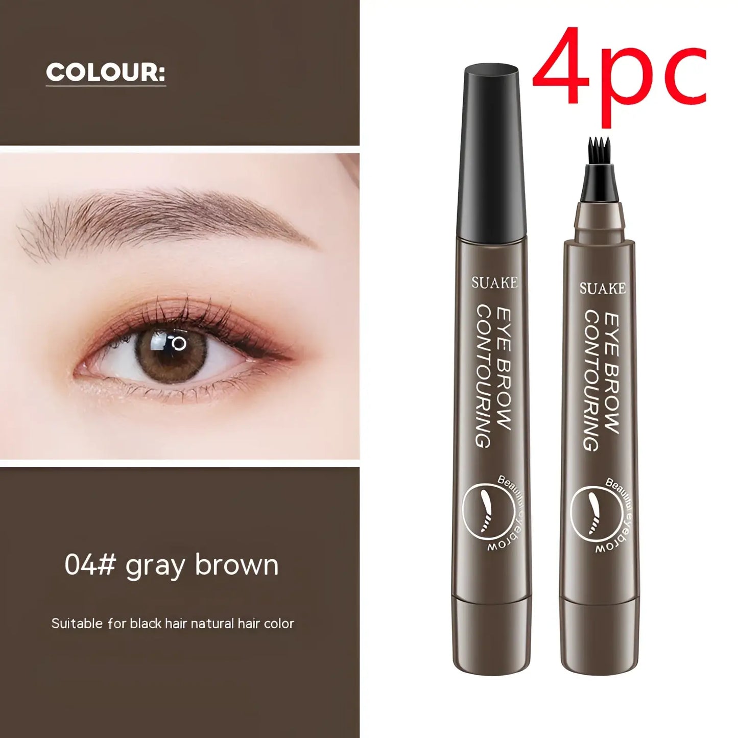 Eyebrow Pencil Waterproof Long Lasting 4 Claw Pen