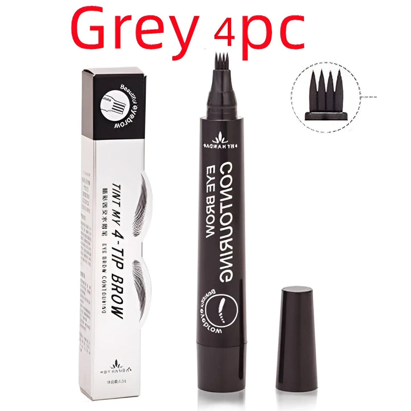 Eyebrow Pencil Waterproof Long Lasting 4 Claw Pen
