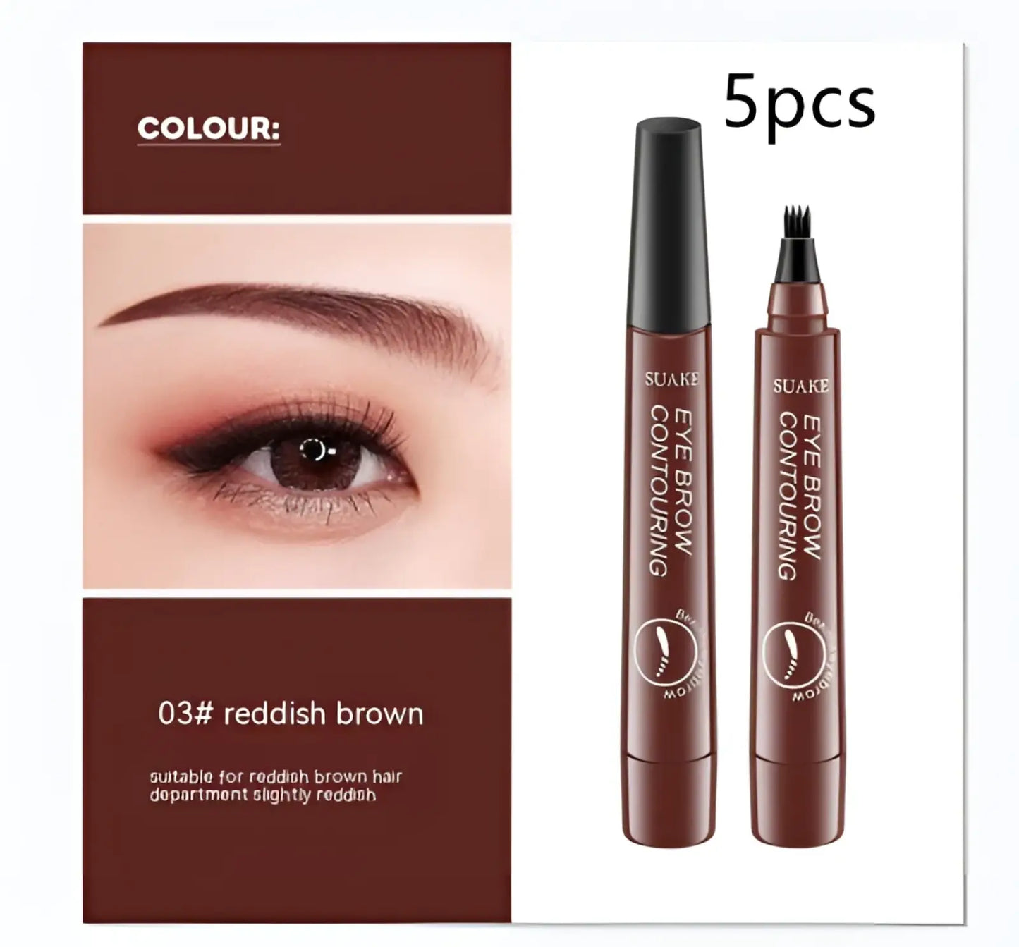 Eyebrow Pencil Waterproof Long Lasting 4 Claw Pen
