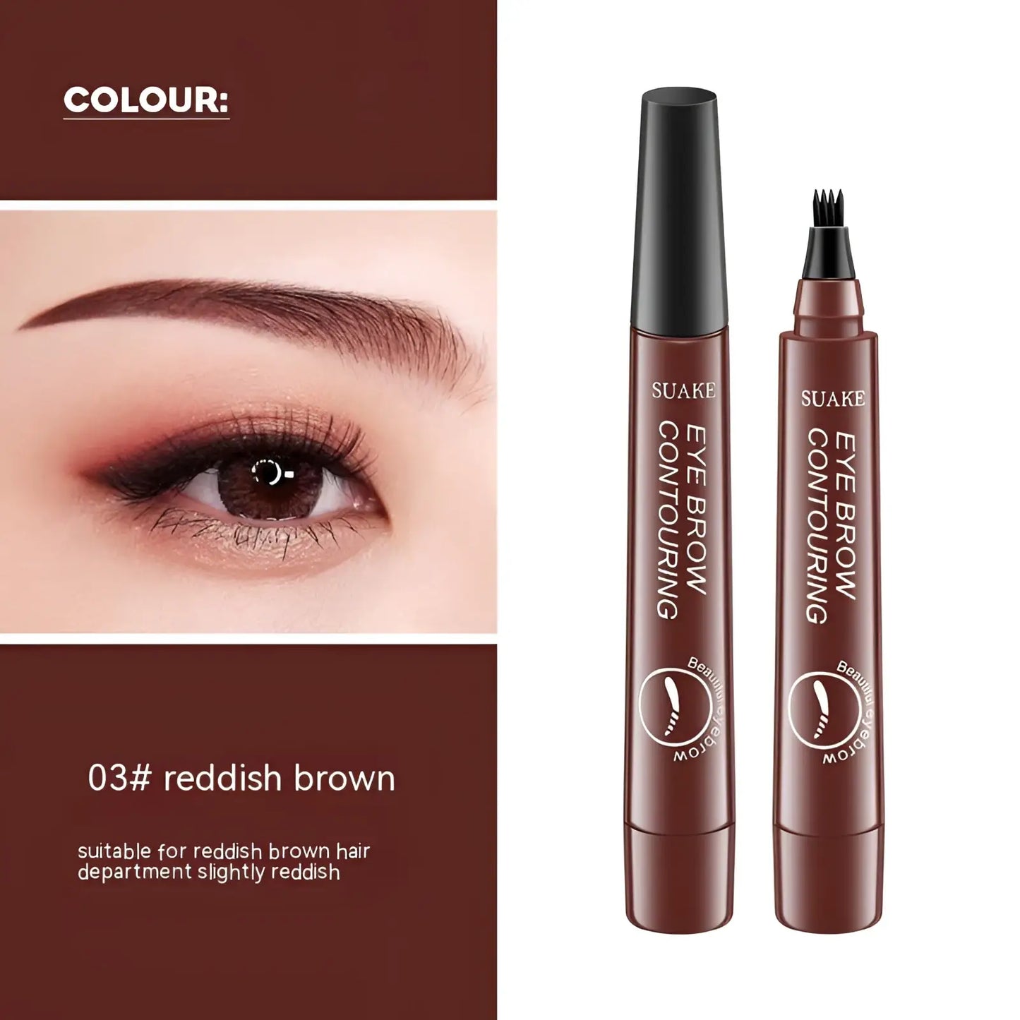 Eyebrow Pencil Waterproof Long Lasting 4 Claw Pen