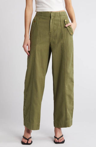 Estrutura - Calça Jeans Utility Barrel de Cintura Alta