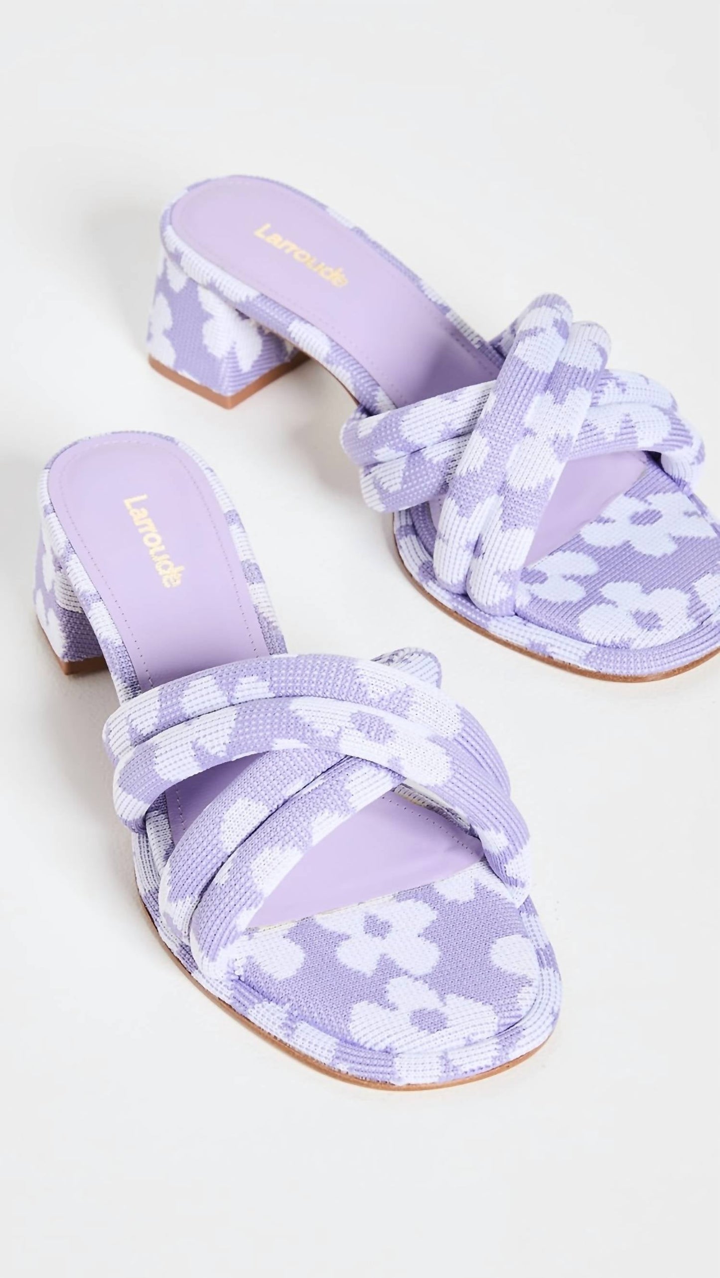 Larroude - Women's Laguna Floral Knit Sandal