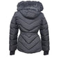 Michael Kors - Women's Belted Down Chevron Scutab Stretch Quilted Faux Fur Coat Jacket