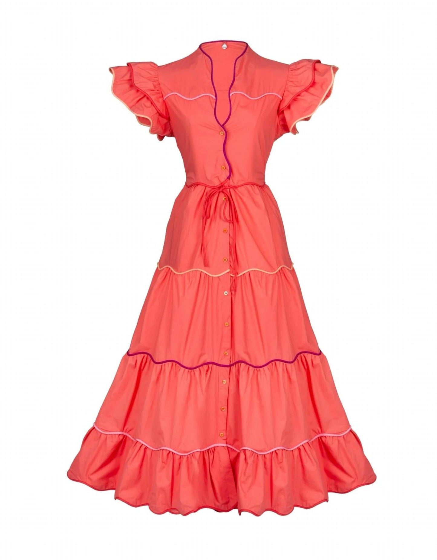 Celia B - Baba Cay Cap Sleeve Midi Dress