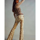 Free People - PENNY PULL-ON PRINTED FLARE JEANS