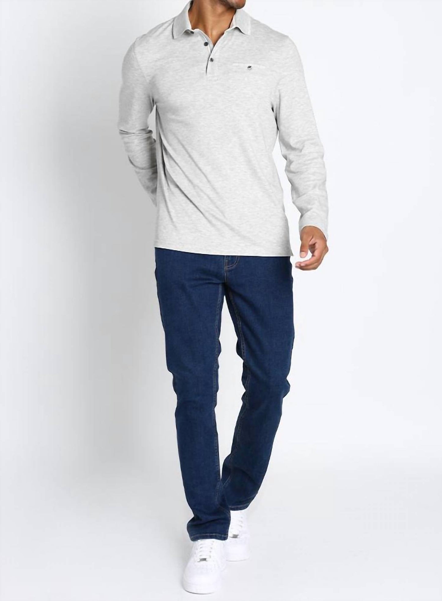 Jachs New York - Luxe Cotton Long Sleeve Polo Shirt