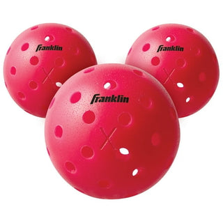 Pacote com 3 bolas de picles rosa oficiais para atividades ao ar livre Franklin Sports X40