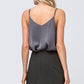 Entro - High Waist Grommet Mini Skirt