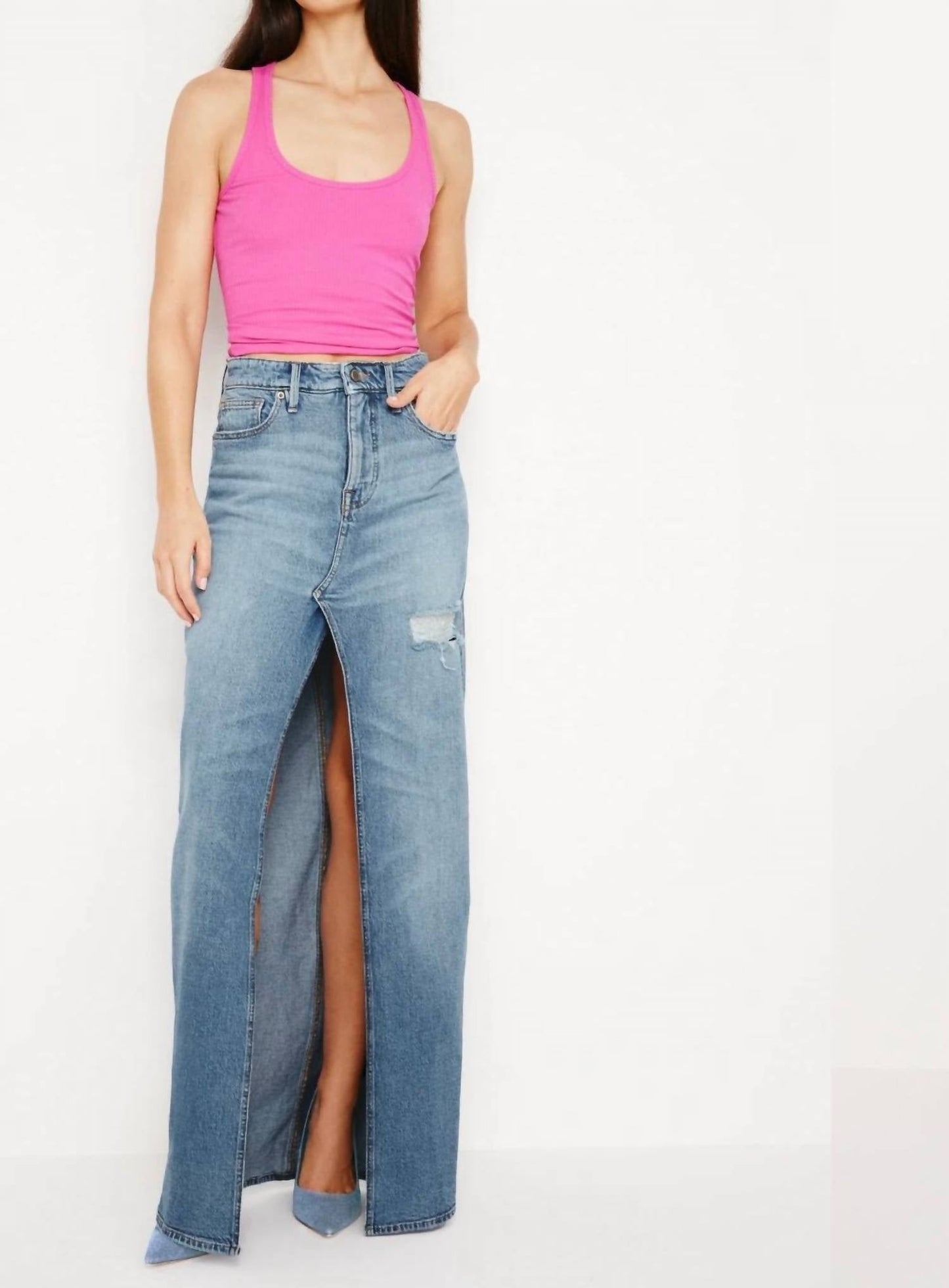 Good American - EASE MAXI SKIRT