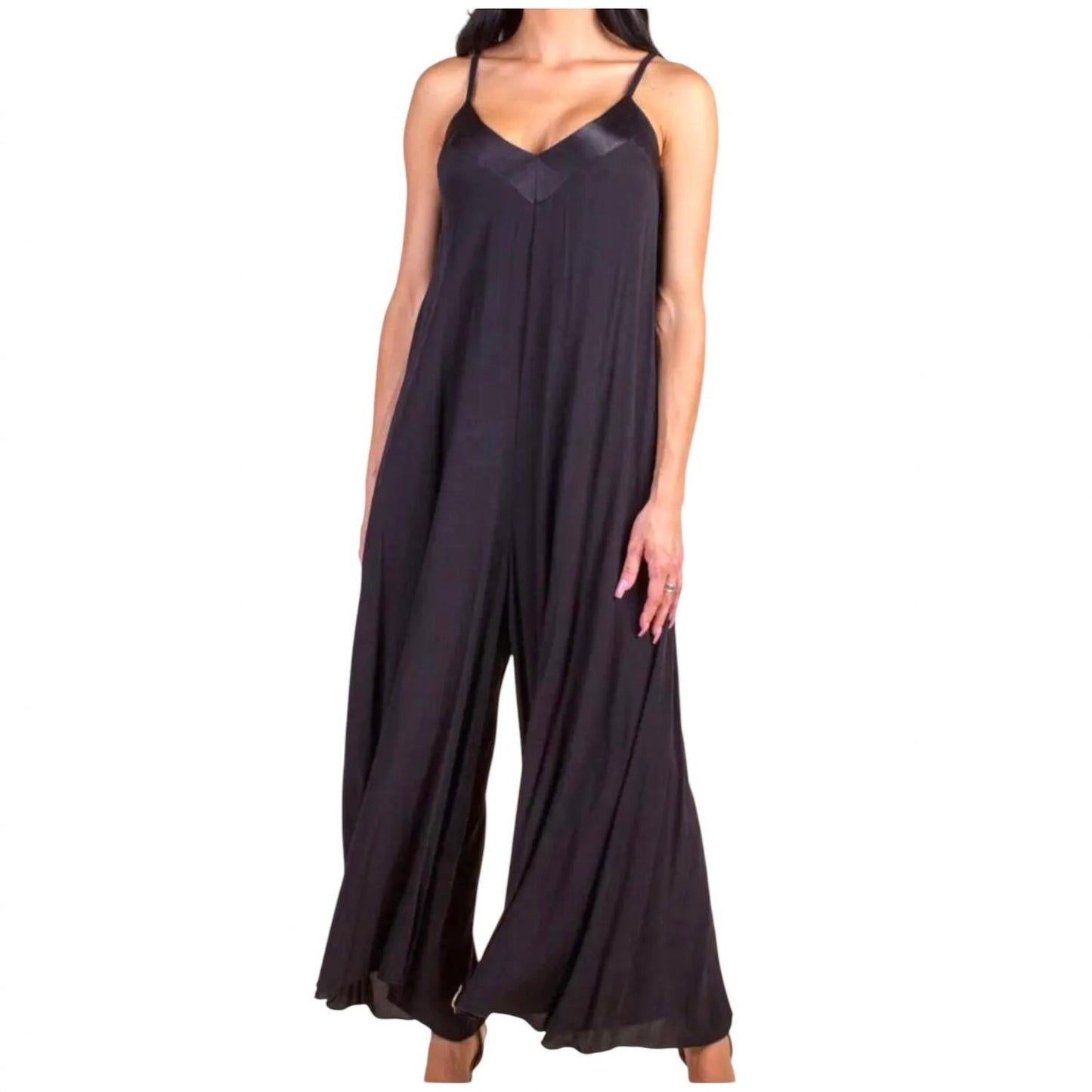 Gigi Moda - Spaghetti Strap Wide Leg Jumpsuit