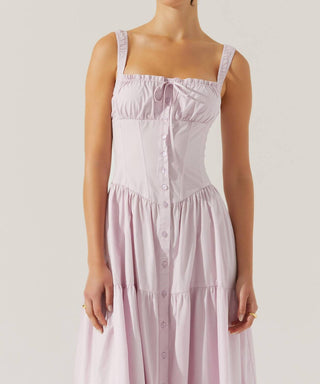 Astr - Vestido longo de leiteira em camadas Temperance