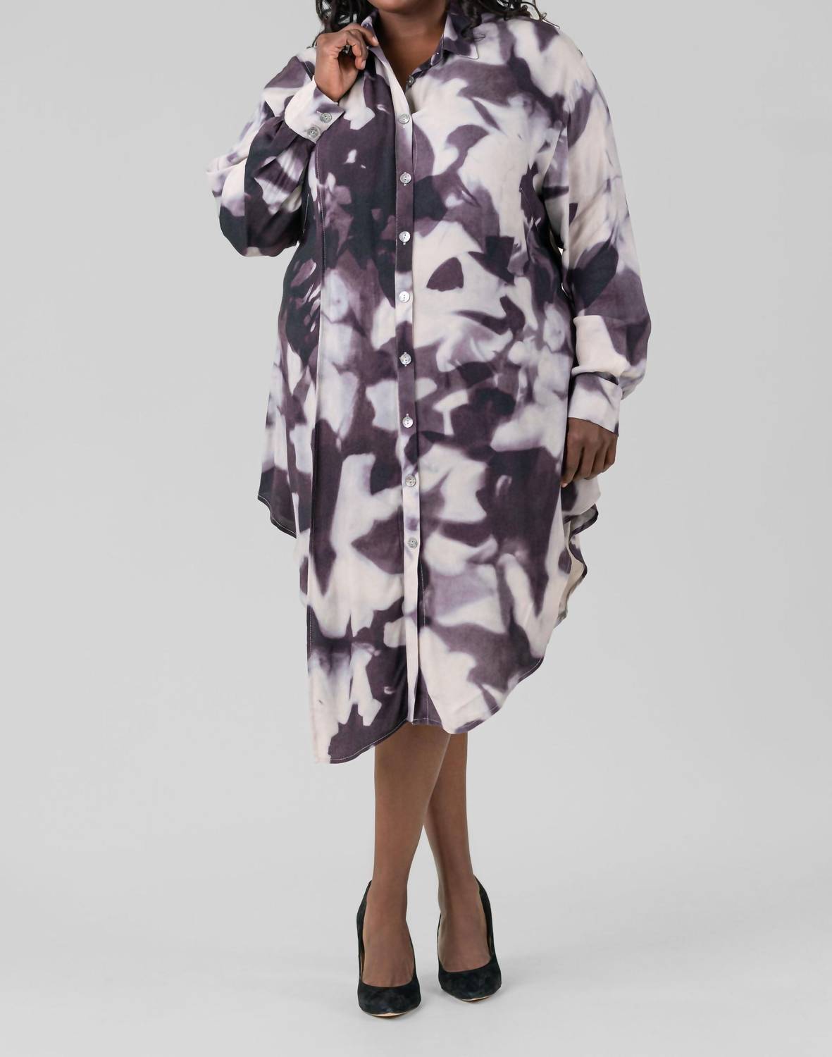 Bitte Kai Rand - Water Mirror Button Front Midi Dress - Plus