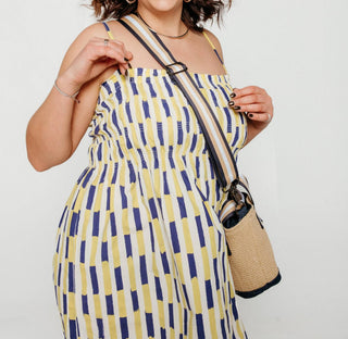 Bobo Choses - Vestido Bustier Franzido Brush Strokes