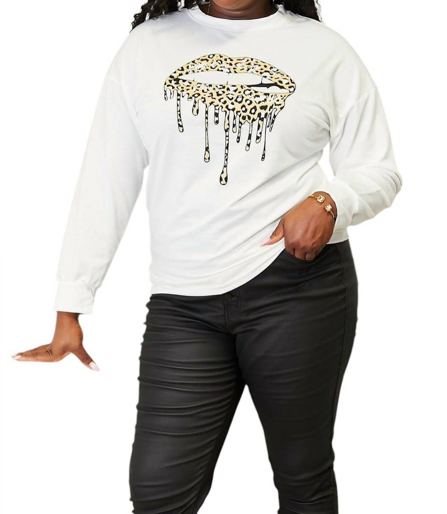 Double Take - Love Graphic Dropped Shoulder Sweatshirt