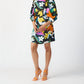 Joseph Ribkoff - Floral Print Puff Sleeve Satin Shift Dress