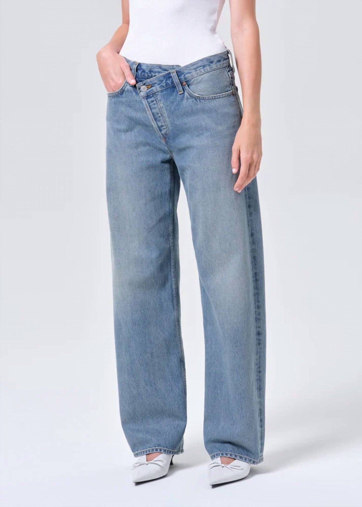 Agolde - Arc Criss Cross Relaxed Straight Jeans