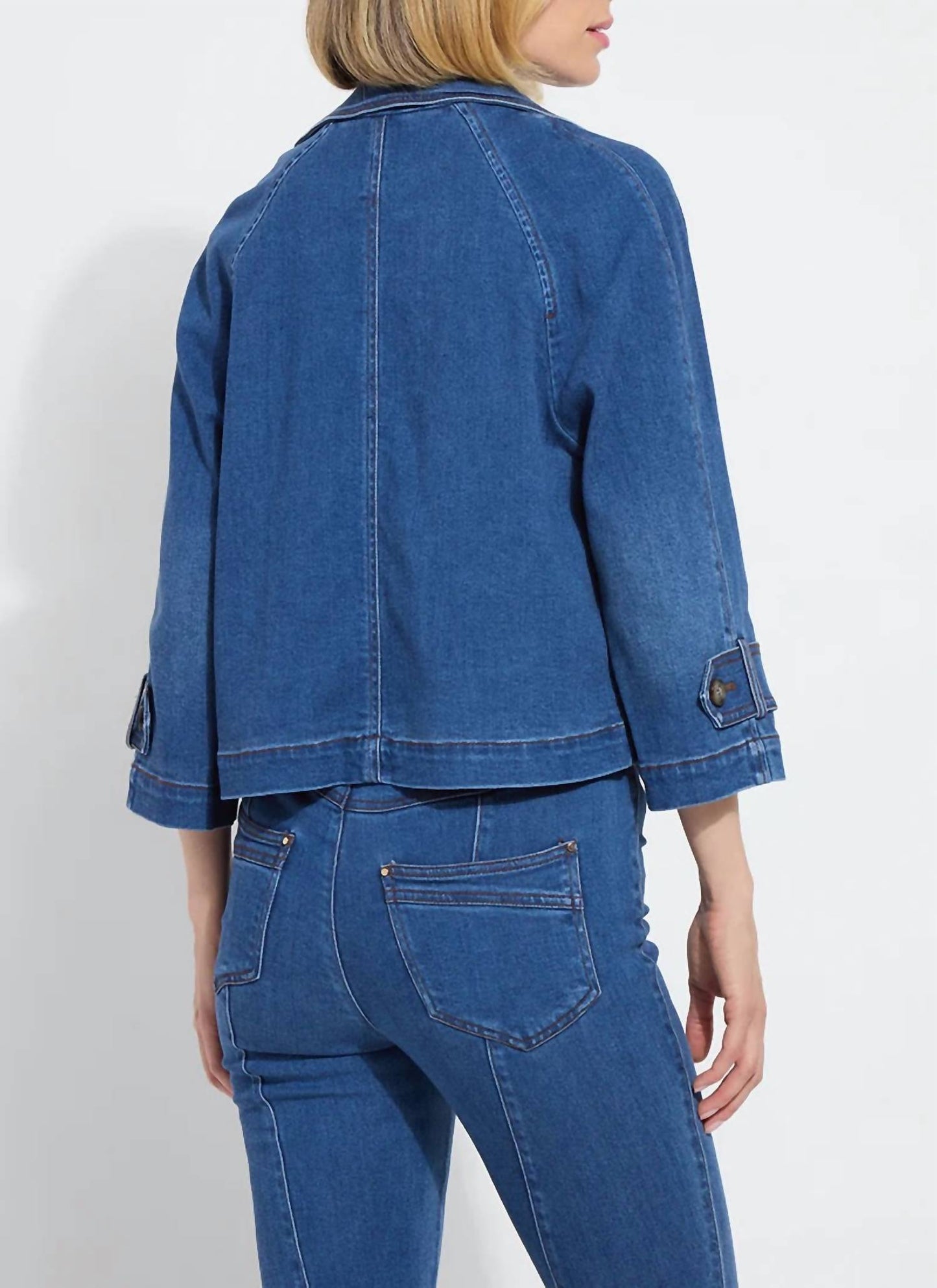 Lysse - Women's Crop Denim Trench Coat