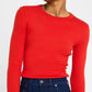 Veronica Beard - Long Sleeve Pruitt Ribbed Tee Poppy