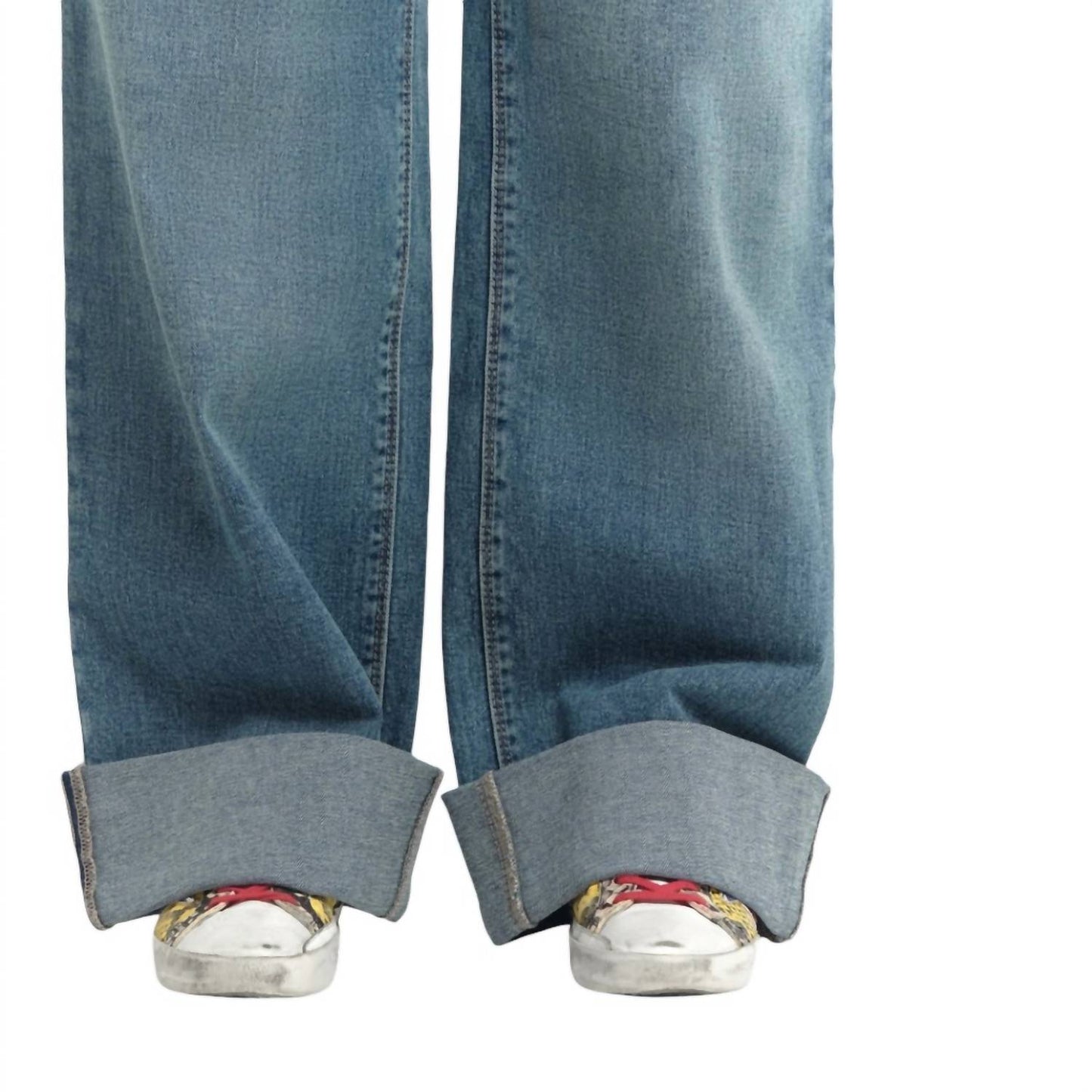 1822 Denim - Maternity Roll Cuff Wide Leg Jean with Bellyband