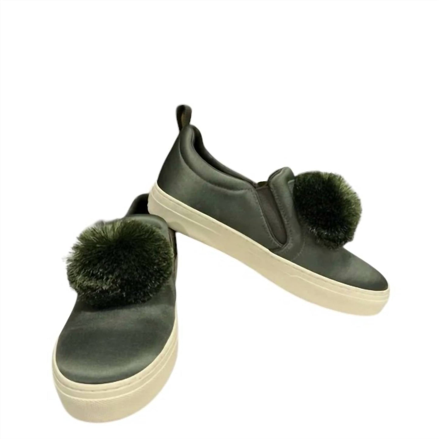 Tory Burch - Women's Daphne Pom Pom Satin Luxe Platform Sneakers